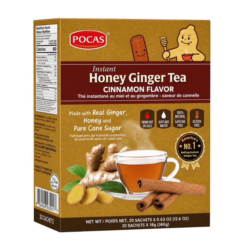 Pocas Honey Ginger Tea Cinnamon Flavor 20 bags buy online USA - 1